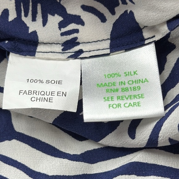Lilly Pulitzer Bright Navy Oh Cabana Boy Cami 100% Silk Top - Picture 7 of 9